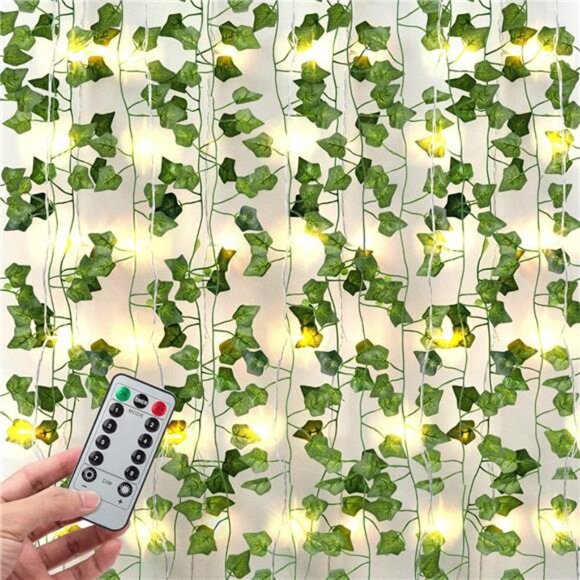 JACKYLED 84Ft 12 Pack Artificial Ivy Garland Fake Plants, Ivy Vines Leaves - Picture 1 of 7